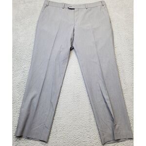 Madison Dress Pants Mens Size 40x30 Gray Polyester Slash‎ Pockets Straight Leg